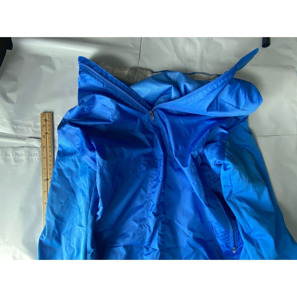 Nike ACG Men's Medium Blue Lightweight Hooded Windbreaker Jacket Reflective
